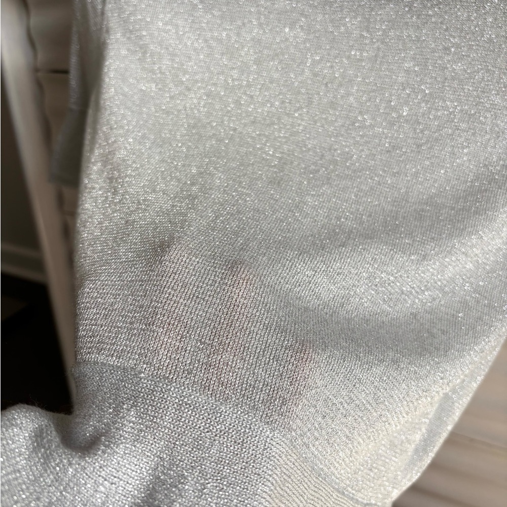 Silver Ruffle Sleeve Top - Picture 4 of 6